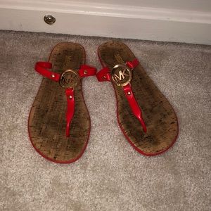 Michael Kors orange sandals. Size 10